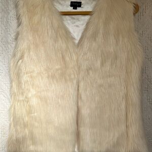 Cream fur vest